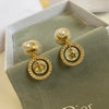 DRGold Letter Earrings