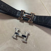 H fine head leather belt