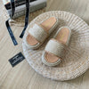 C    Straw Chunky Slippers