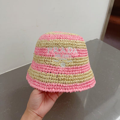 P  Straw Hat (Hand Knitted)