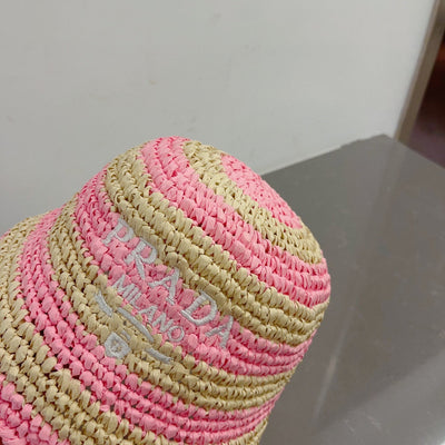 P  Straw Hat (Hand Knitted)