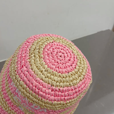 P  Straw Hat (Hand Knitted)