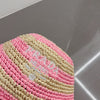 P  Straw Hat (Hand Knitted)