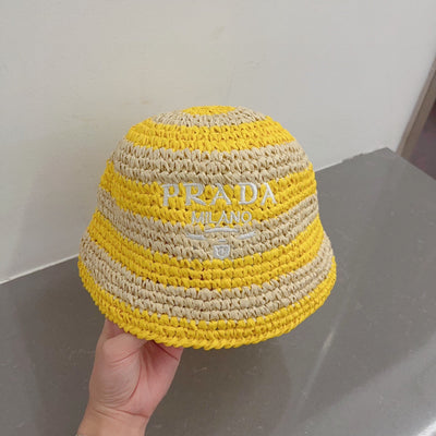 P  Straw Hat (Hand Knitted)