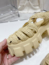 Raffia woven sandals (hand-woven) top quality VIP