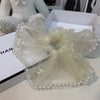 C  New Organza Pearl Hair Bands