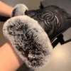 C  23 New Rabbit Fur Sheepskin Gloves