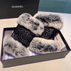 C  Rabbit Fur Sheepskin Gloves