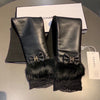 C   New Sheepskin + raccoon fur gloves