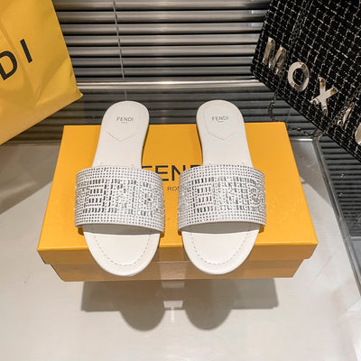 FEN*  flat full diamond slippers