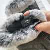 C   Fashion Fall/Winter Wool Leather Gloves