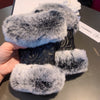 C  Rabbit Fur New Sheepskin Gloves