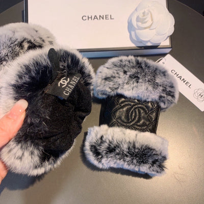 C  Rabbit Fur New Sheepskin Gloves