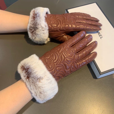 C   Sheepskin Fashion Gloves