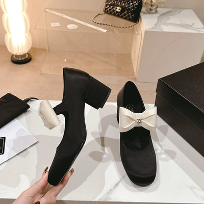 CH* 24 new style bow thick high heel shoes