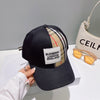 BURBERR* embroidered baseball cap