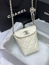 CHA* silver chain mobile phone bag