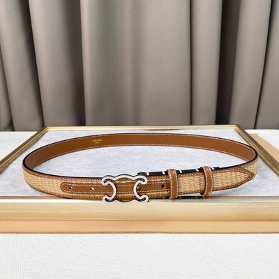 Celi* woven+cowhide belt