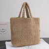 PR* large woven raffia tote bag