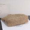 PR* large woven raffia tote bag