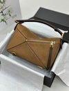 LOE* deerskin geometric bag