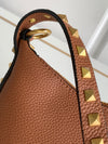 Valent* grained leather armpit bag