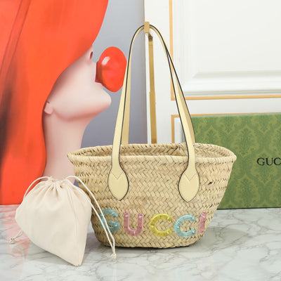 GU* Handmade Bamboo Straw Bag