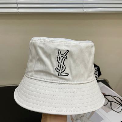 YSL* Lettering Embroidered Bucket Hat