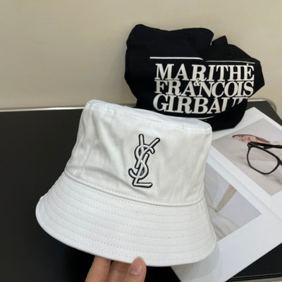 YSL* Lettering Embroidered Bucket Hat