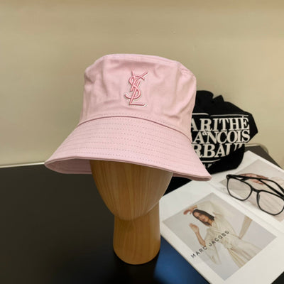 YSL* Lettering Embroidered Bucket Hat