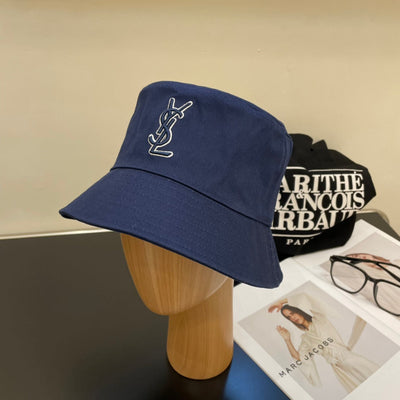 YSL* Lettering Embroidered Bucket Hat