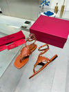 Valentino* 24 new flat sandals with rivets and hollowed-out back  1:1 VIP