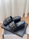 CHAN* 24SS wedge heel slides 1:1 VIP