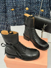 MIU* 24SS pure leather retro airport boots 1:1 VIP