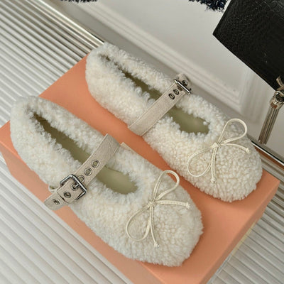 MIU* 24SS Mary Jane fur shoes 1:1 VIP