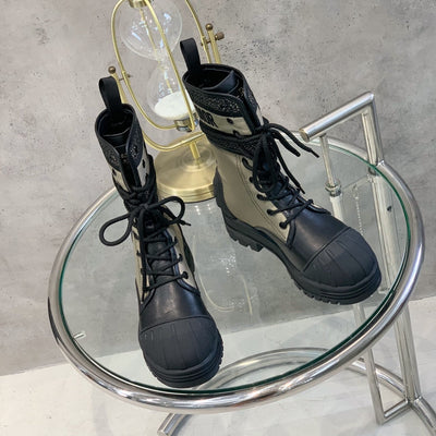 DIO* Lace-up shell toe mid-calf boots 1：1 VIP