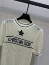 DIO* 24SS contrast color hollow knit short sleeves 1:1 VIP