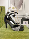 GUC* 24SS crystal buckle rhinestone high heels 1:1 VIP