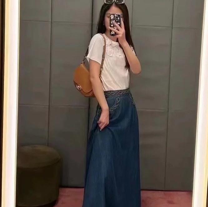 Valenti* 24SS High Waist Denim Skirt 1:1 VIP 8