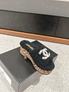 CHAN* 24SS wedge heel slippers 1:1 VIP