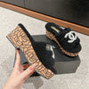 CHAN* 24SS wedge heel slippers 1:1 VIP