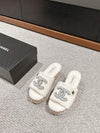 CHAN* 24SS wedge heel slippers 1:1 VIP