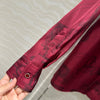 Hermes* 24SS Bordeaux Chain Print 100% Silk Straight Wide Leg Pants 1:1 VIP