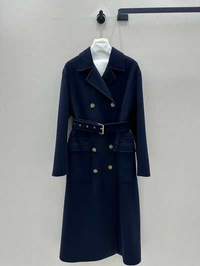 DIO* 24SS Double-breasted Lapel Cashmere Long Coat