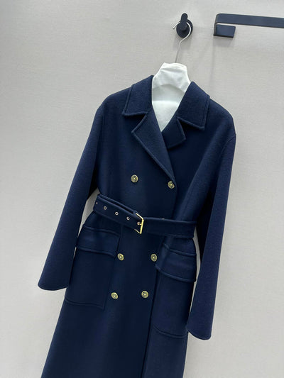 DIO* 24SS Double-breasted Lapel Cashmere Long Coat