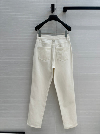 CHAN* 24SS Ski Series Mid-High Rise Straight Jeans 1:1 VIP 10