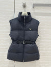 PRA* 24SS Stand Collar Belt Waist Wool Down Vest 1:1 VIP 11