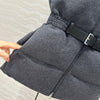 PRA* 24SS Stand Collar Belt Waist Wool Down Vest 1:1 VIP 11