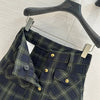 MIU* 24SS Green Plaid Short-cut Shirt 1:1 VIP 11