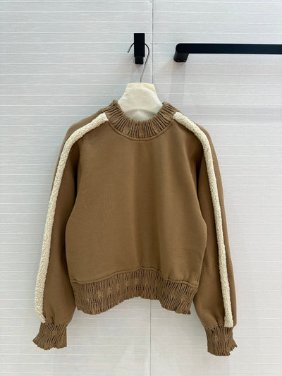 CHAN* 24SS Lambswool Patchwork Plush Sweatshirt 1:1 VIP 11